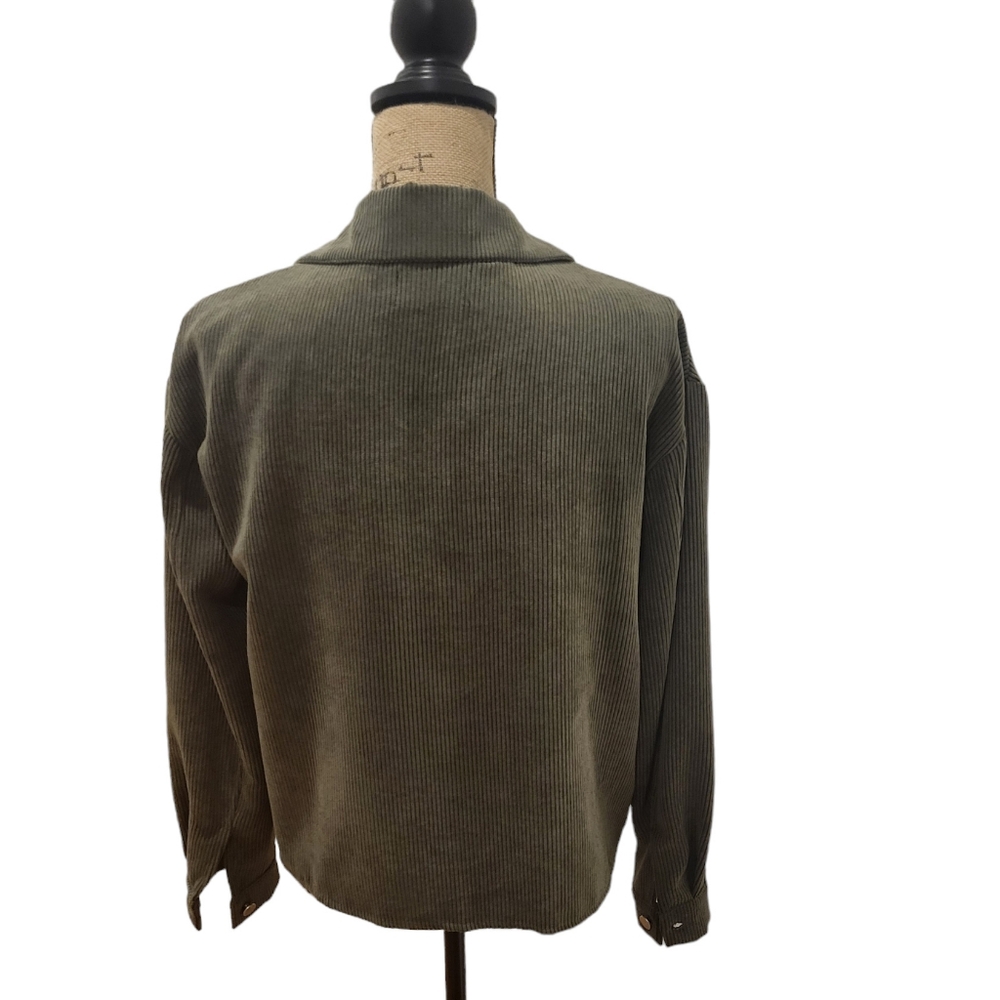 Pieces lightweight green corduroy jacket size medium - Picture 2 of 4